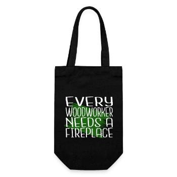 gift idea apprentice forester felling humor - Geschenkbeutel für Flaschen - Schwarz - Vorne