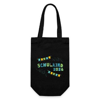 School Child 2024 School Enrollment First Day of School Children - Gift Bag for Bottles - black - Front