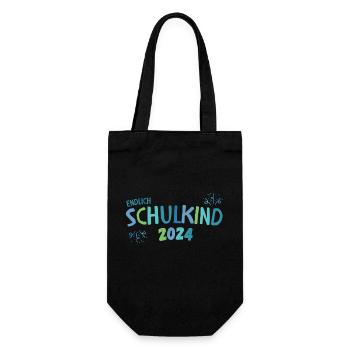 Cadeau de garçon d’inscription à l’école en bleu et vert - Sac à bouteille - noir - Devant