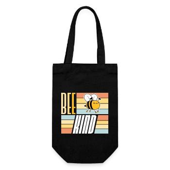 Be Kind Cute Honey Kindness Bee Love Inspirational - Gift Bag for Bottles - black - Front