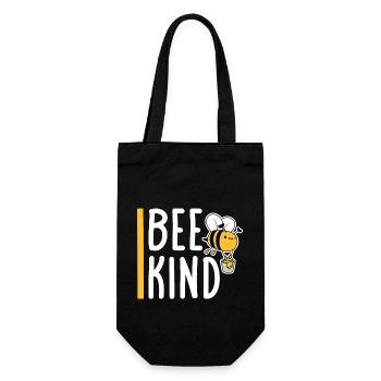 Be Kind Cute Honey Kindness Bee Love Inspirational - Gift Bag for Bottles - black - Front