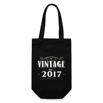 17 Jahre alter Jahrgang 2017 Limitierte Auflage 7. - Geschenkbeutel für Flaschen - Schwarz - Vorne