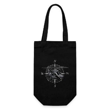 Helicopter // Illustration - Geschenkbeutel für Flaschen - Schwarz - Vorne