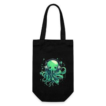 Méduse avec casque - Sac à bouteille - noir - Devant
