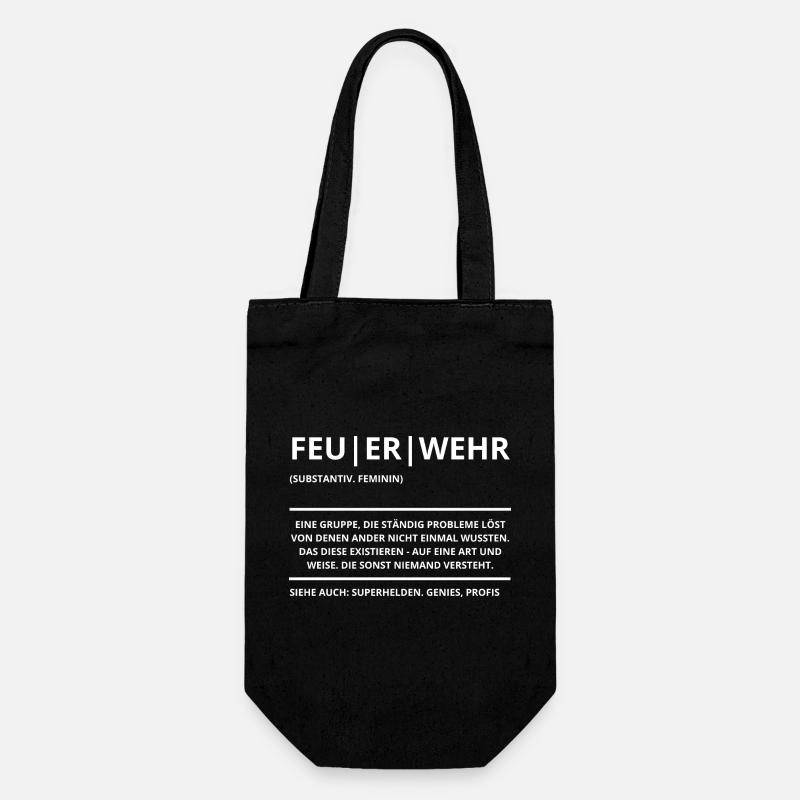 Fire Brigade Definition - Gift Bag for Bottles - black