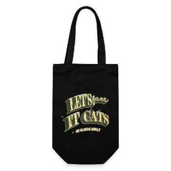 cat cute cats cool happy cat toys bday awesome - Geschenkbeutel für Flaschen - Schwarz - Vorne