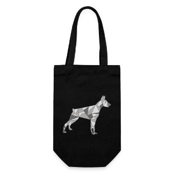 GEOMETRIC DOBERMAN - Gift Bag for Bottles - black - Front