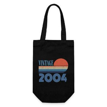 Jahrgang 2004 - Geschenkbeutel für Flaschen - Schwarz - Vorne
