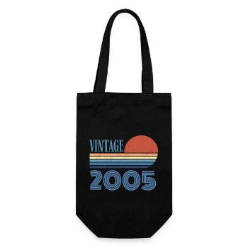 Vintage 2005 - Gift Bag for Bottles - black - Front