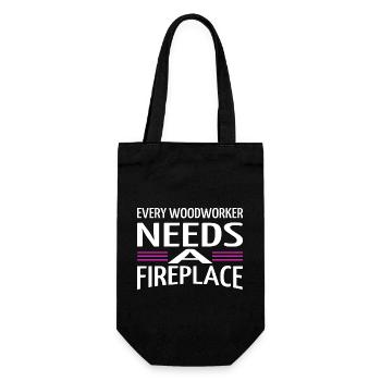 apprentice present chop wood awesome forest work - Gift Bag for Bottles - black - Front