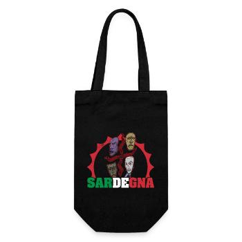 Italien Sardinien Sardegna Insel Sommer Reise - Geschenkbeutel für Flaschen - Schwarz - Vorne
