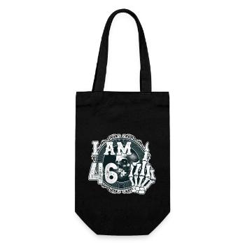I'm 46 plus 1 middle finger Skull funny 47th - Gift Bag for Bottles - black - Front