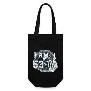 J’ai 53 ans plus 1 majeur Crâne drôle 54ème - Sac à bouteille - noir - Devant