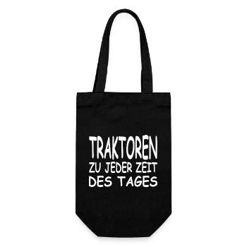 Traktor - Geschenkbeutel für Flaschen - Schwarz - Vorne