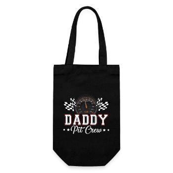 Rennwagen Geburtstag Rennfamilie Papa Boxencrew - Geschenkbeutel für Flaschen - Schwarz - Vorne