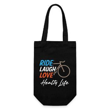 Ride Laugh Love Healty Life - Gift Bag for Bottles - black - Front