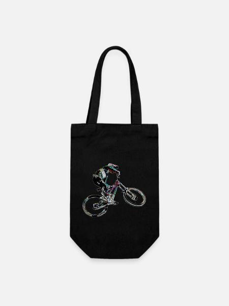 MTB MTB bergab - Geschenkbeutel für Flaschen - Schwarz