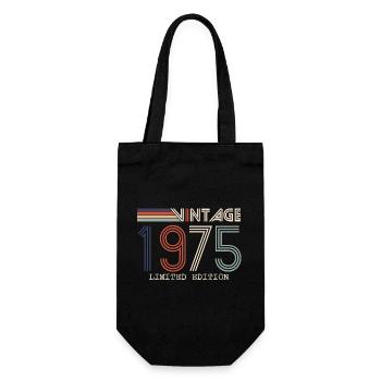 Vintage 1975 Anniversary Gift - Vintage 1975 - Gift Bag for Bottles - black - Front