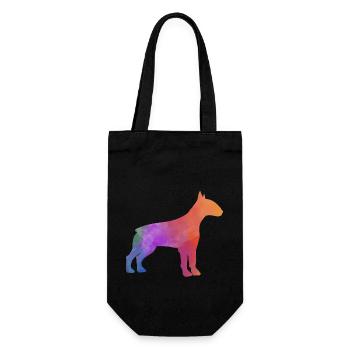 BULL TERRIER colorful - Gift Bag for Bottles - black - Front