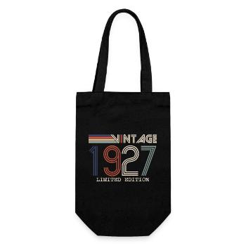 Vintage 1927 Anniversary Gift - Vintage 1927 - Gift Bag for Bottles - black - Front