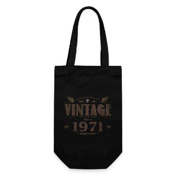 53 Jahre alter Jahrgang 1971 Limitierte Auflage 53. - Geschenkbeutel für Flaschen - Schwarz - Vorne