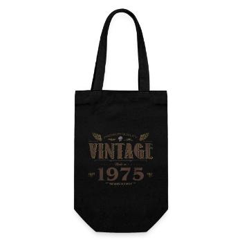 49 Jahre alter Jahrgang 1975 Limitierte Auflage 49. - Geschenkbeutel für Flaschen - Schwarz - Vorne