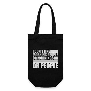 Funny I Don't Like Morning Or Mornings Or People - Gift Bag for Bottles - black - Front