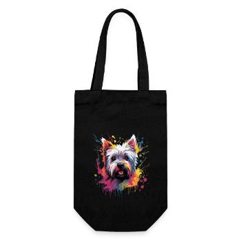 Cool West Highland White Terrier - Gift Bag for Bottles - black - Front