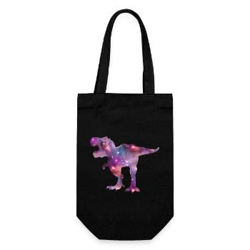 Tyrannosaurus Rex im Weltraum T-Rex Kinder Cool - Geschenkbeutel für Flaschen - Schwarz - Vorne