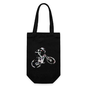 Downhill-Mountainbiken - Geschenkbeutel für Flaschen - Schwarz - Vorne