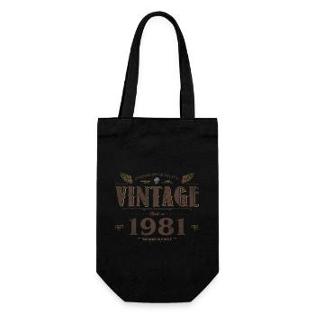 43 Jahre alter Jahrgang 1981 Limitierte Auflage 43. - Geschenkbeutel für Flaschen - Schwarz - Vorne