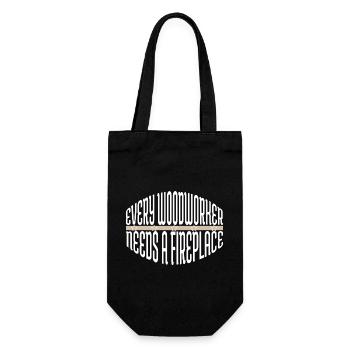cutter funny carpenter chainsaw carpenter - Gift Bag for Bottles - black - Front