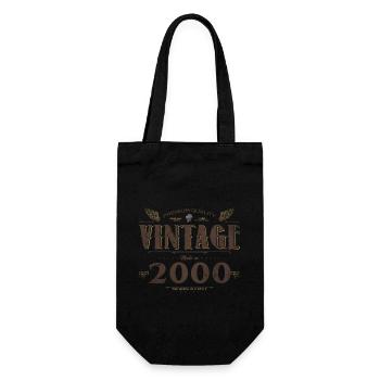 24 Years Old Vintage 2000 Limited Edition 24th - Gift Bag for Bottles - black - Front
