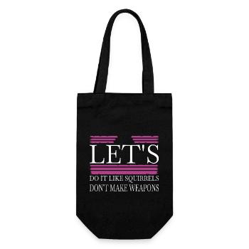 gift joke funny sayings gift idea hippie geek - Geschenkbeutel für Flaschen - Schwarz - Vorne