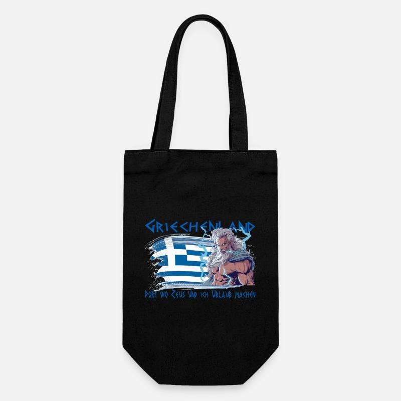 La Grèce, où Zeus et moi sommes en vacances - Sac à bouteille - noir