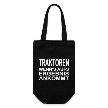 Traktor - Geschenkbeutel für Flaschen - Schwarz - Vorne