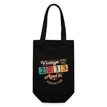 Original 2013 Vintage - 2013 Birthday Gift - Gift Bag for Bottles - black - Front