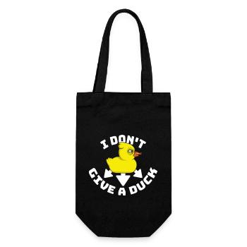 Lustig Ich gebe keine Ente Gummienten Sarkasmus - Geschenkbeutel für Flaschen - Schwarz - Vorne