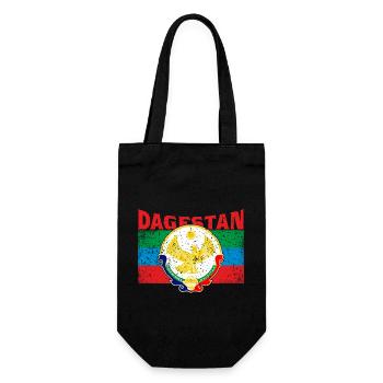Dagestan Kaukasus Flagge Adler Region Reise - Geschenkbeutel für Flaschen - Schwarz - Vorne