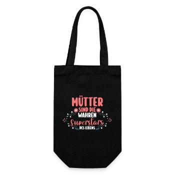 Mutter Muttertag Mama - Geschenkbeutel für Flaschen - Schwarz - Vorne