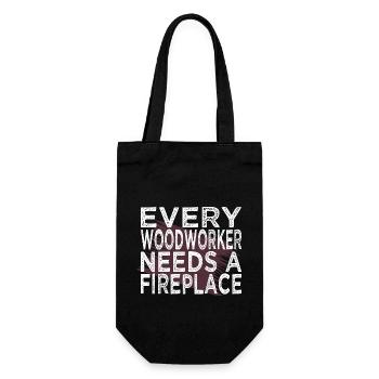 present idea forest work statement carpenter saw - Gift Bag for Bottles - black - Front