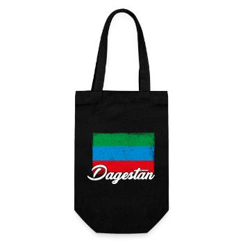 Dagestanisch Flagge Dagestan Adler Urlaub - Geschenkbeutel für Flaschen - Schwarz - Vorne