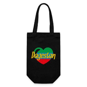 Dagestan Papakha Adler Flagge Herkunft Reise - Geschenkbeutel für Flaschen - Schwarz - Vorne