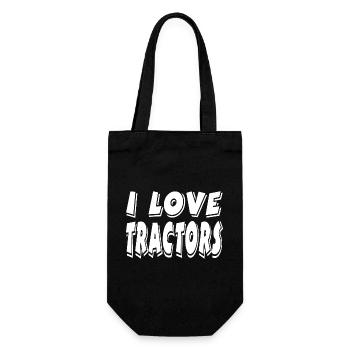 Traktor - Geschenkbeutel für Flaschen - Schwarz - Vorne