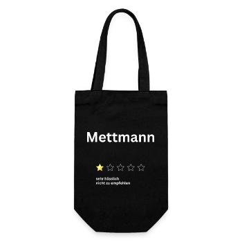 Mettmann 1star - Geschenkbeutel für Flaschen - Schwarz - Vorne