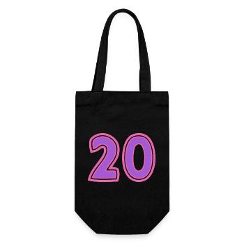 20. 20 ANS. 20e ANNIVERSAIRE. ANNIVERSAIRE 20 ANS. - Sac à bouteille - noir - Devant