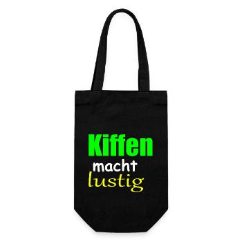 Smoking weed is fun - Gift Bag for Bottles - black - Front