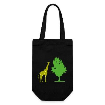 Giraffe baum - Geschenkbeutel für Flaschen - Schwarz - Vorne