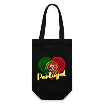 Portugal Heimatliebe Lissabon Portugiese - Geschenkbeutel für Flaschen - Schwarz - Vorne