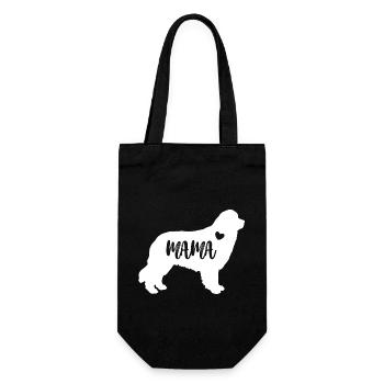 Terre-Neuve maman maman chien mignon cadeau de fête des mères - Sac à bouteille - noir - Devant